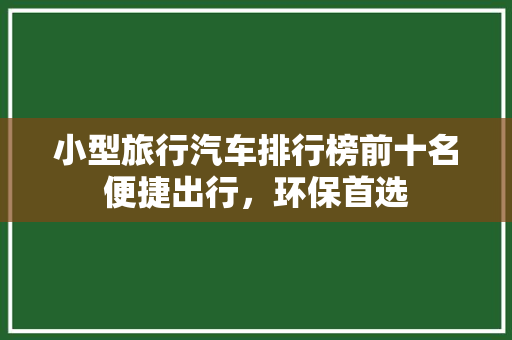 小型旅行汽车排行榜前十名便捷出行，环保首选