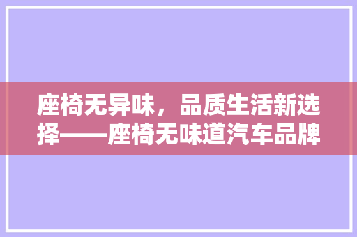 座椅无异味，品质生活新选择——座椅无味道汽车品牌排行榜