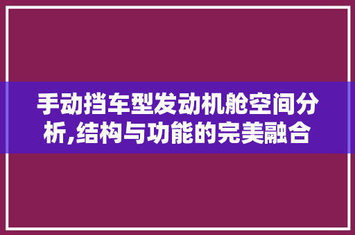 手动挡车型发动机舱空间分析,结构与功能的完美融合
