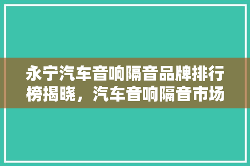 永宁汽车音响隔音品牌排行榜揭晓，汽车音响隔音市场新趋势