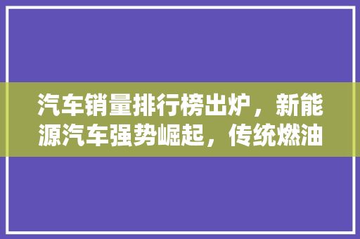 汽车销量排行榜出炉，新能源汽车强势崛起，传统燃油车面临挑战