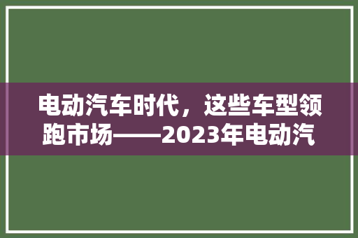 电动汽车时代，这些车型领跑市场——2023年电动汽车排行榜前十名