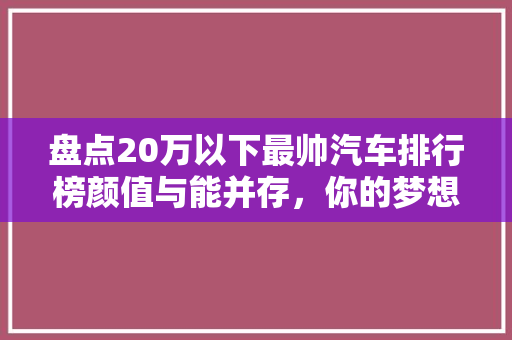 盘点20万以下最帅汽车排行榜颜值与能并存，你的梦想座驾在此！