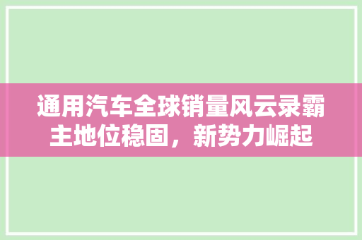 通用汽车全球销量风云录霸主地位稳固，新势力崛起