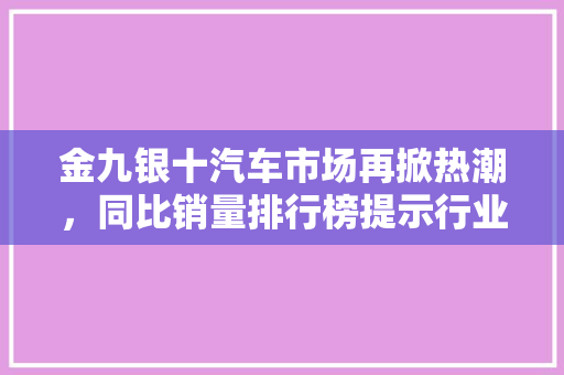 金九银十汽车市场再掀热潮，同比销量排行榜提示行业新趋势