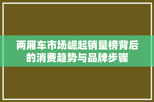 两厢车市场崛起销量榜背后的消费趋势与品牌步骤