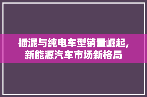 插混与纯电车型销量崛起,新能源汽车市场新格局